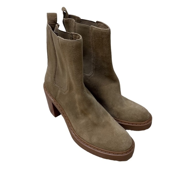 Louise Et Cie Varsan Platform Chelsea Boot Sandstorm Size 9.5 Chunky Heel - Picture 2 of 10